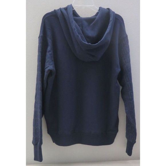 UGG 1125870 Women's Sz M Onyx Black Tatiana Logo Fleece Hoodie Sweatshirt $118 - Picture 2 of 8